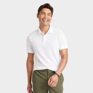 Polo Collar Shirt Bundle of Two Men's Size Small White Short Sleeve Set